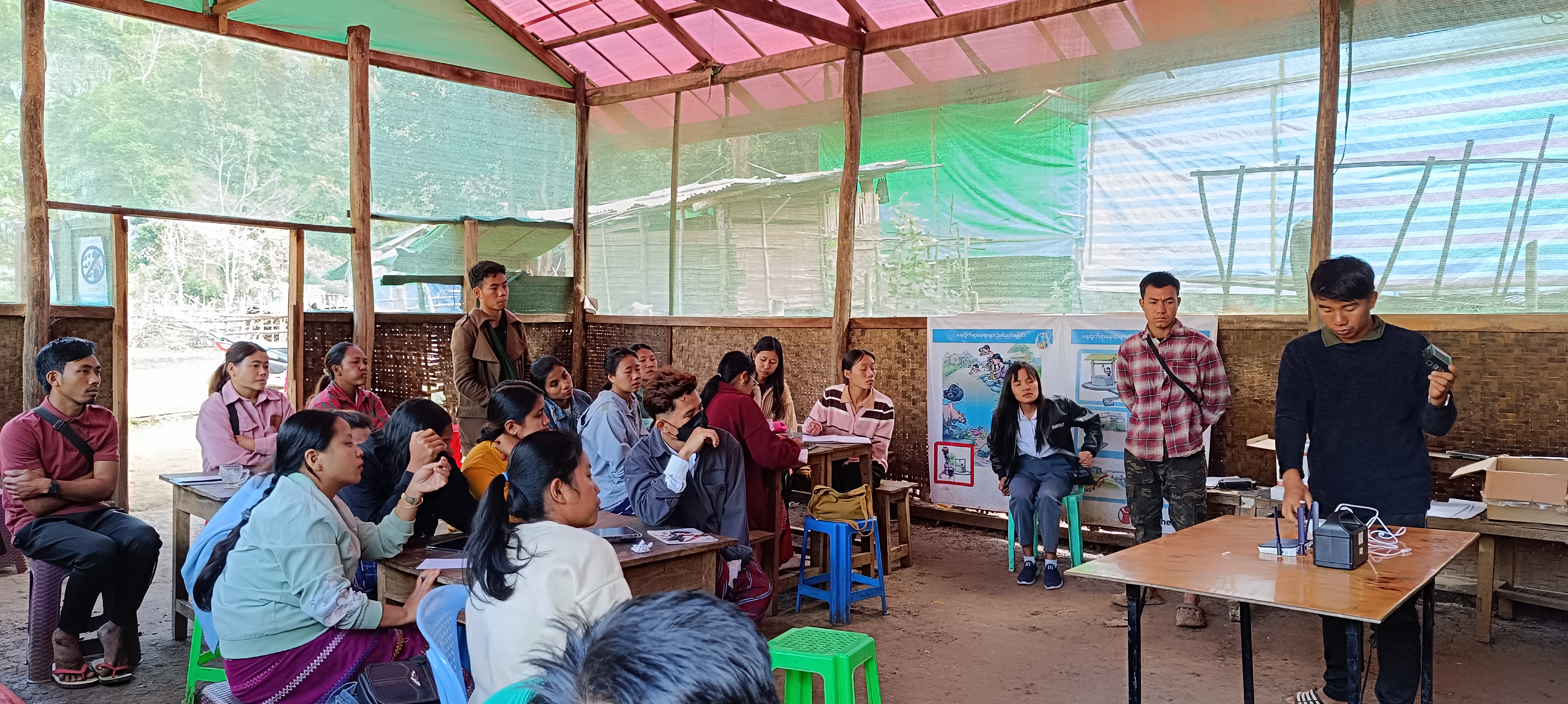 Students accessing educational content